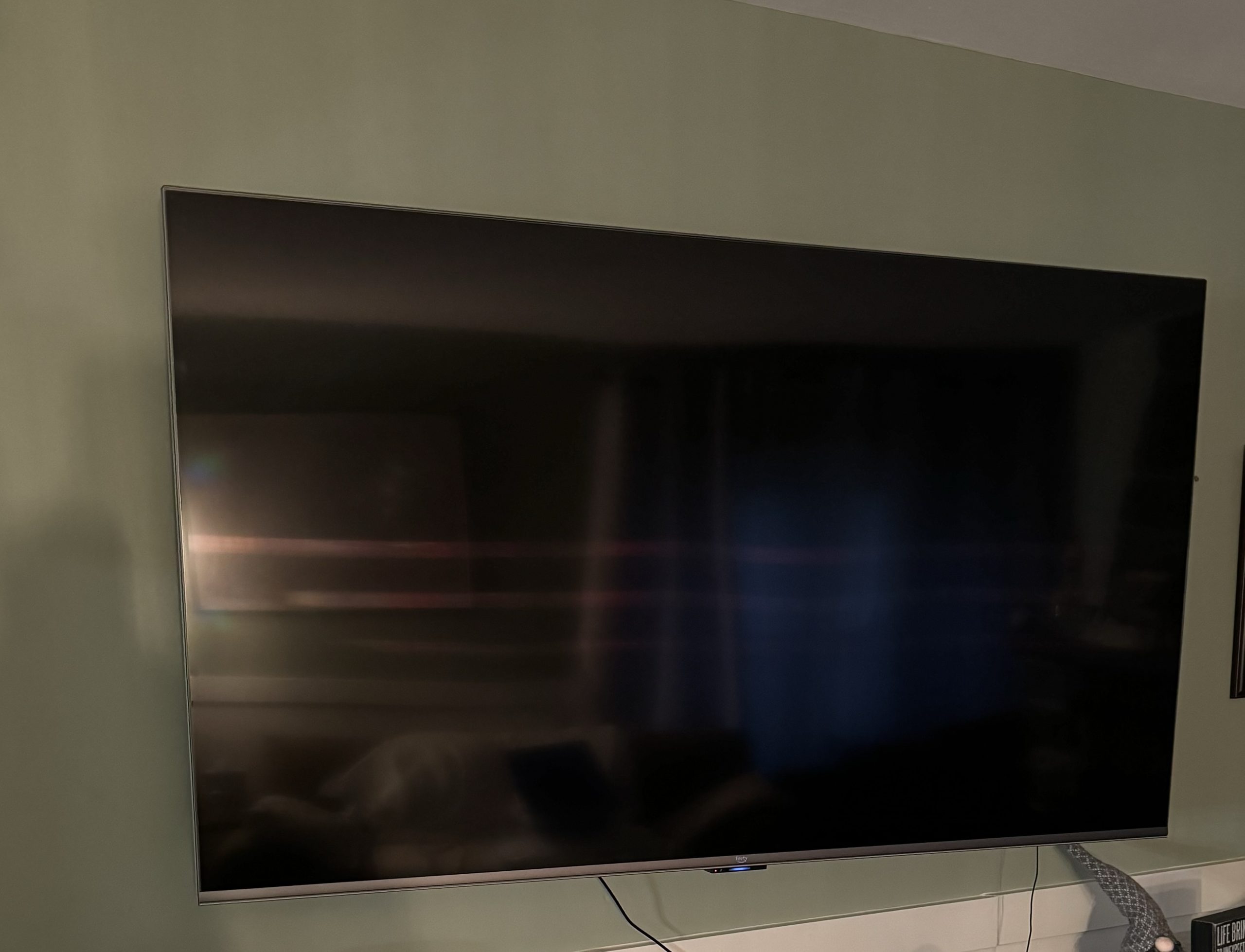 Large Screen TV Mounted